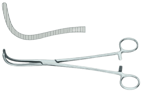 Затискач для ниркової ніжки Гійон 240 мм Bio Tules Impex BTS-9-167.1